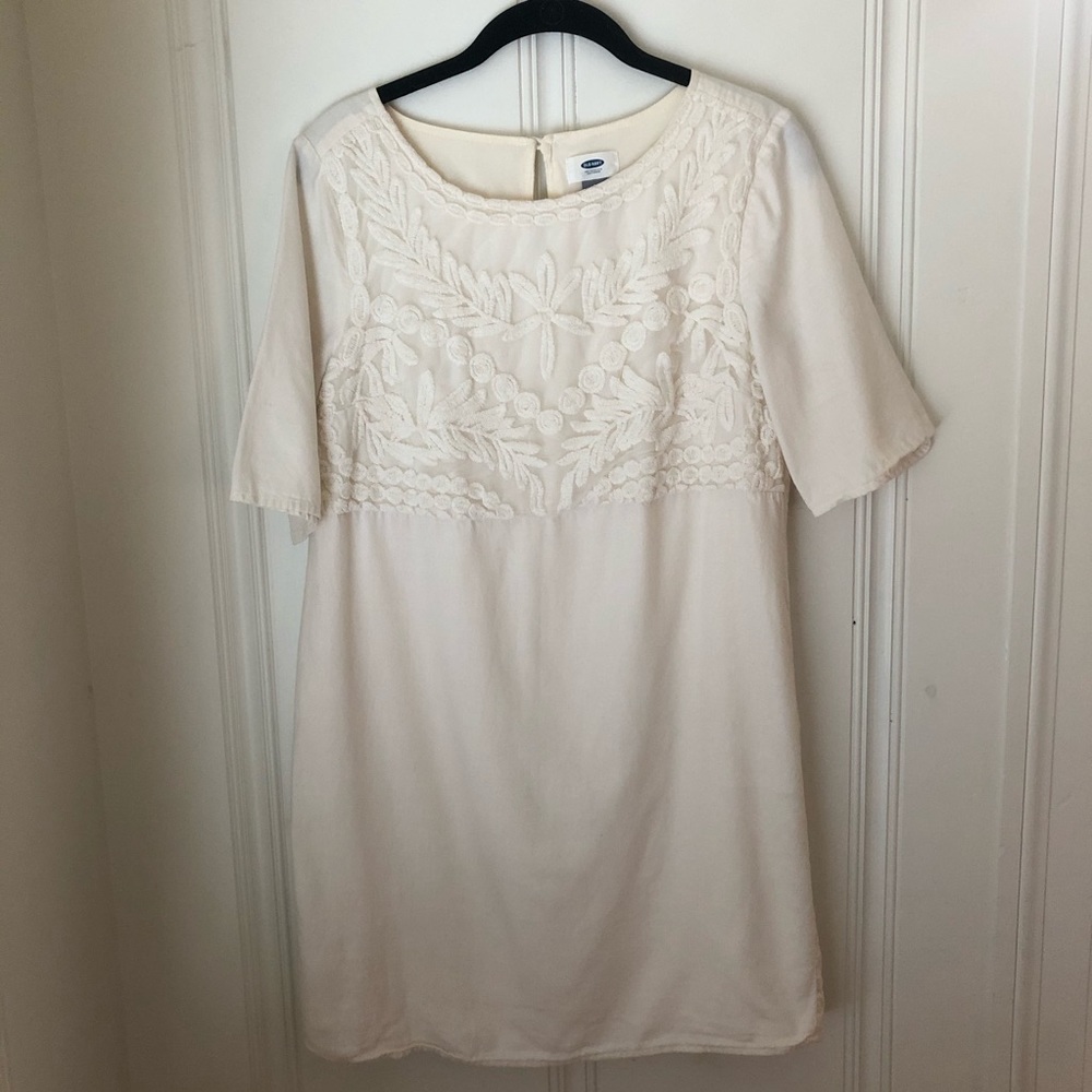 Old Navy White Shift Dress